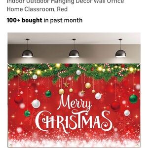 Amazon Red and Green Merry Christmas Wall Decor